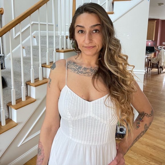 Ann Taylor LOFT Petite White Gown with Corset Top - Picture 2 of 11